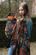 Yaro Floral Trio Black Red Green Yellow Tencel