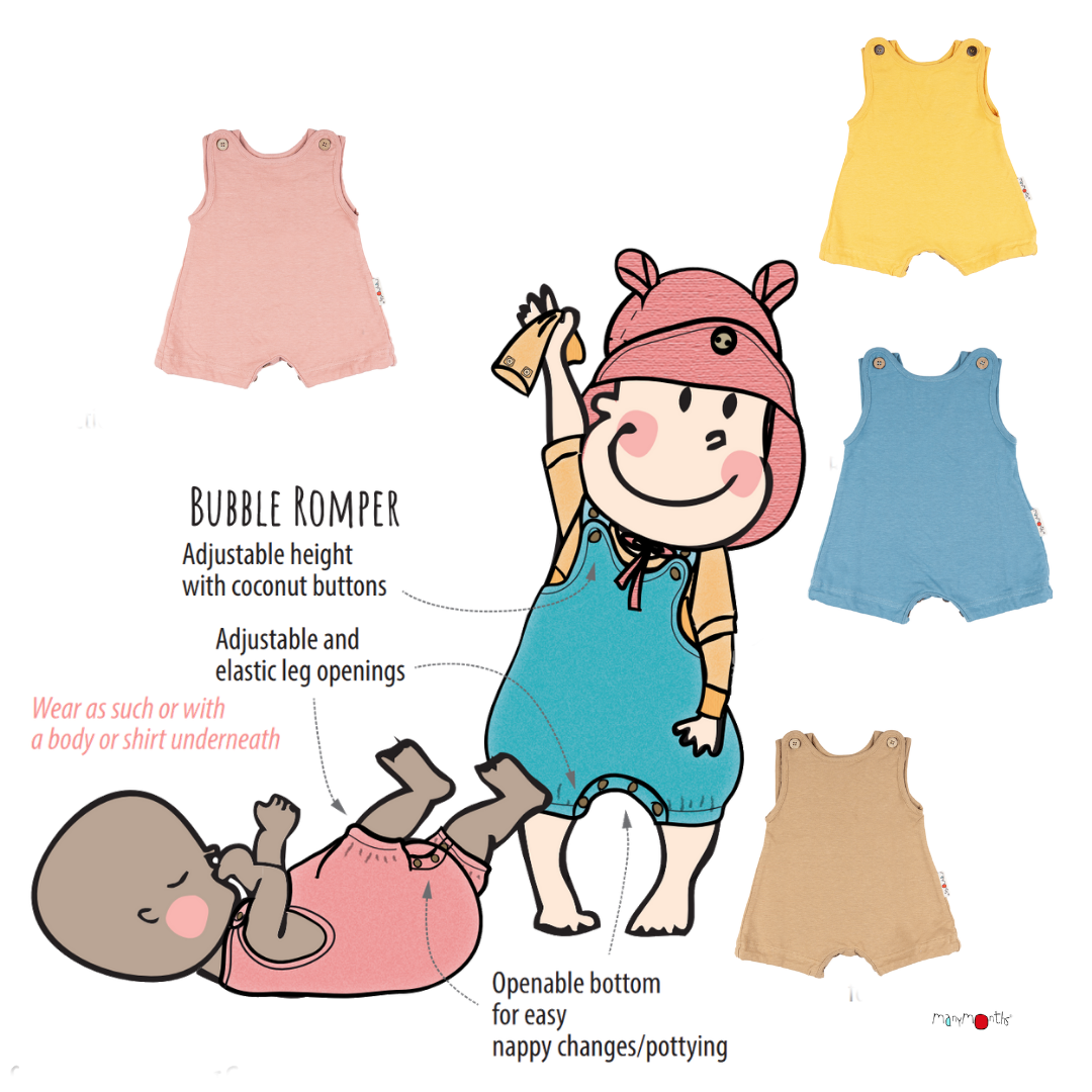 ManyMonths ECO Hempies Bubble Romper - Apricot Cheese