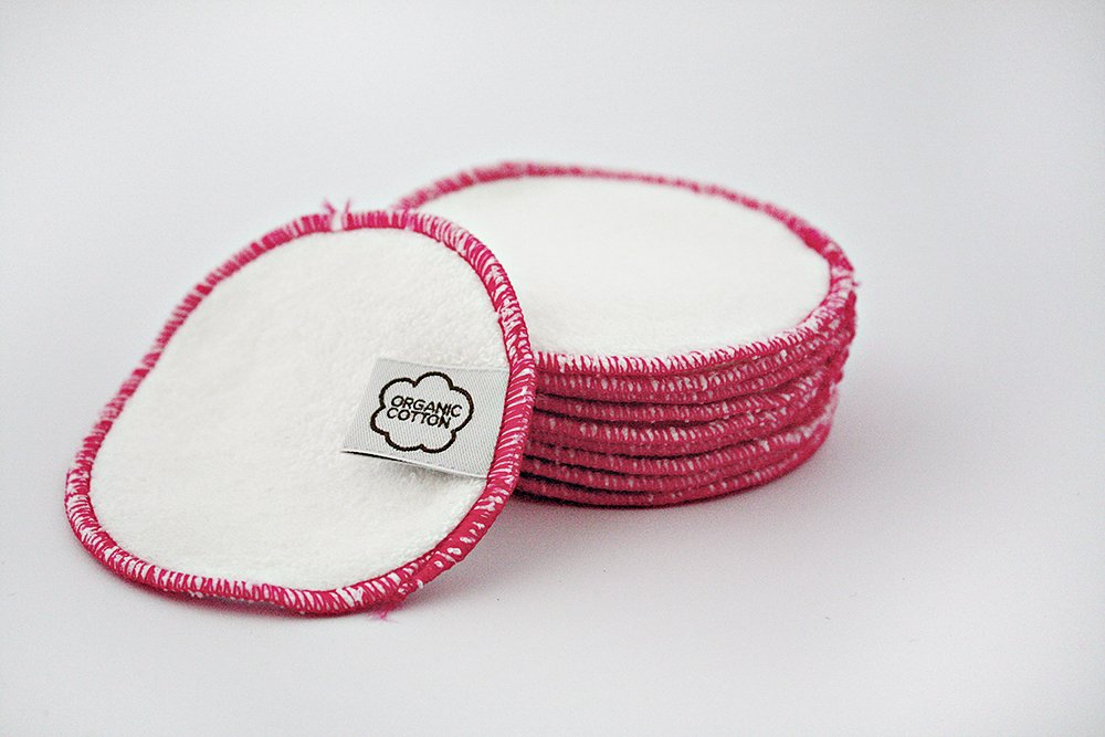 Imse Bomullspads 10-pack Rosa kantsöm