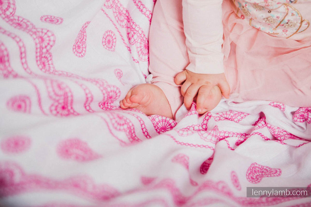 Lenny Lamb - Babyfilt - Iced Lace Pink &amp; White