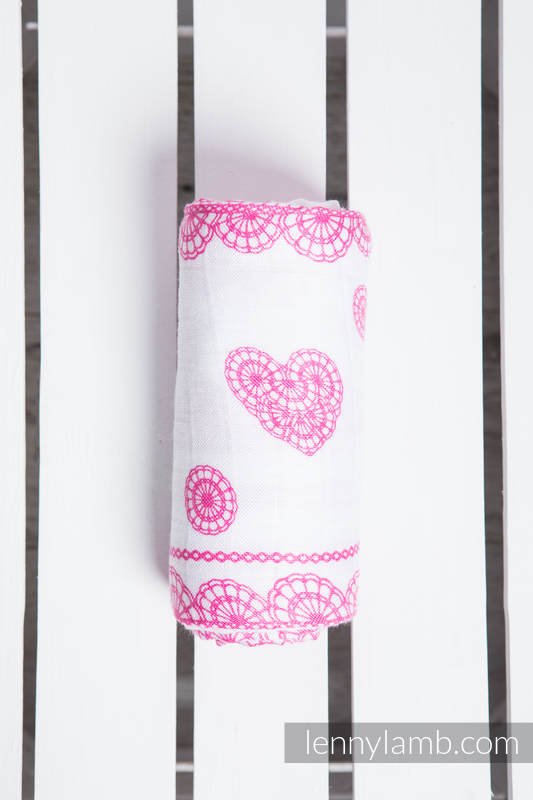 Lenny Lamb - Babyfilt - Iced Lace Pink &amp; White