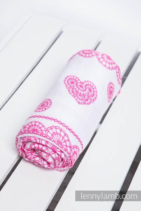 Lenny Lamb - Babyfilt - Iced Lace Pink &amp; White