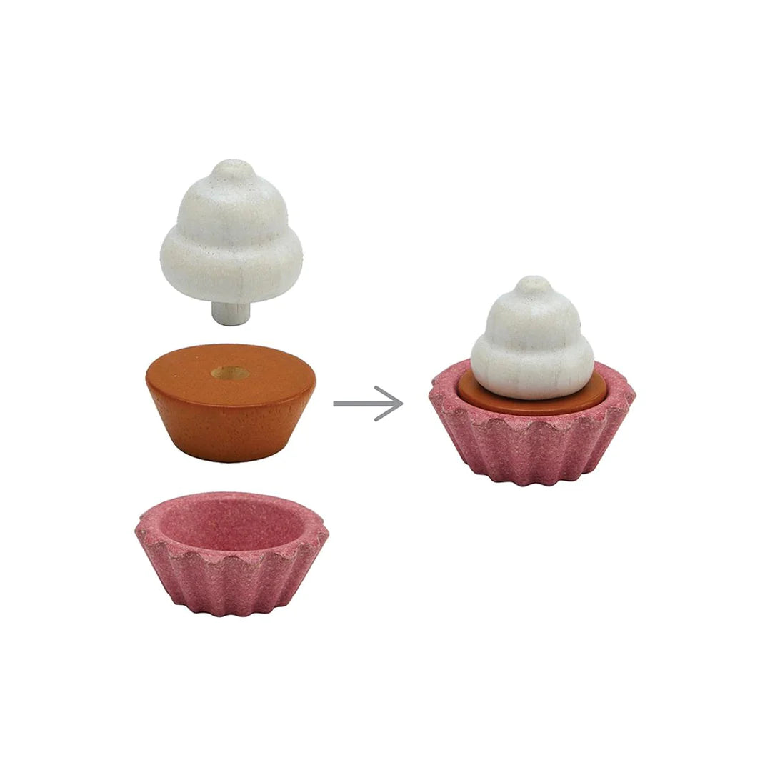PlanToys Cupcake Lekset +2år