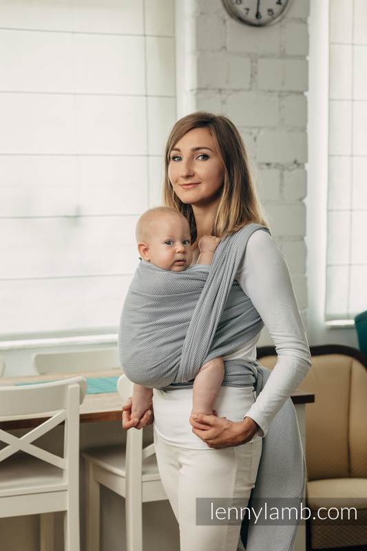 Lenny Lamb Bärsjal Basic Line - Little Herringbone Grey