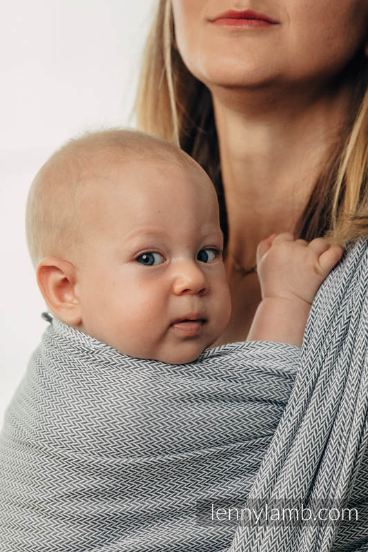 Lenny Lamb Bärsjal Basic Line - Little Herringbone Grey