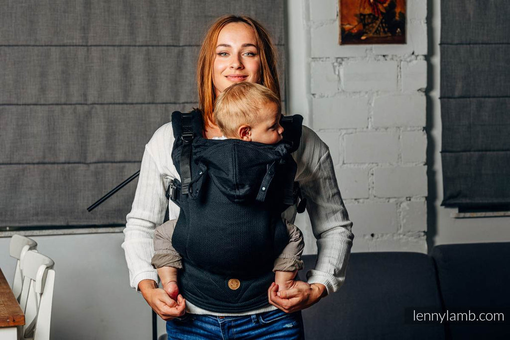 LennyGo Basic Line - Babysize - Little Herringbone Black Ebony