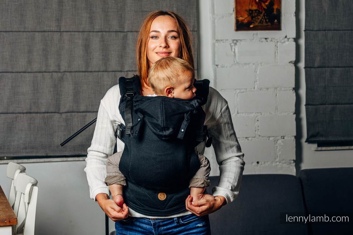 LennyGo Basic Line - Babysize - Little Herringbone Black Ebony
