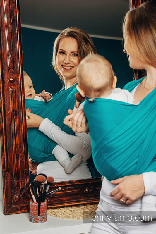 Lenny Lamb Trikåsjal - Turquoise