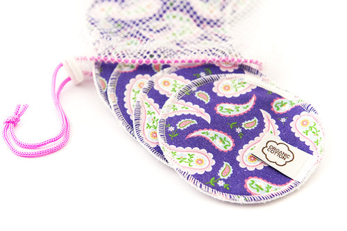 Imse Bomullspads 10-pack Purple Paisley