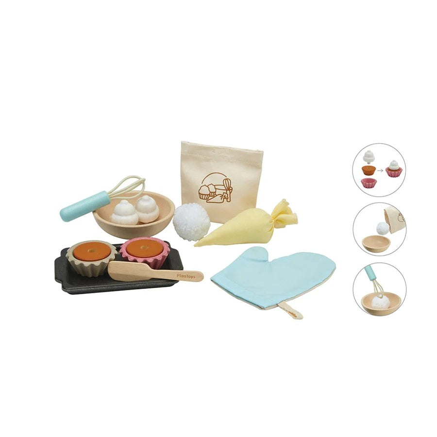 PlanToys Cupcake Lekset +2år