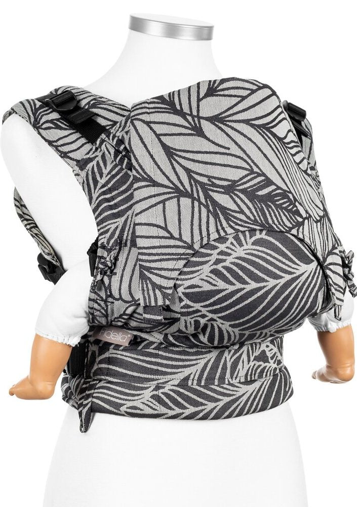 Baby Size: Fidella Fusion - Dancing Leaves Black & White