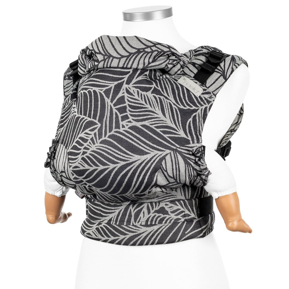 Baby Size: Fidella Fusion - Dancing Leaves Black & White