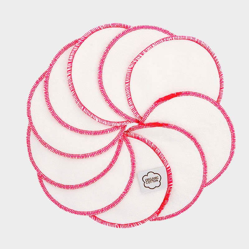 Imse Bomullspads 10-pack Rosa kantsöm