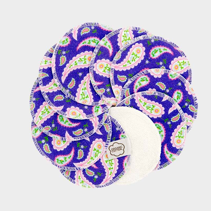 Imse Bomullspads 10-pack Purple Paisley